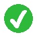 Ícone de vetor de sinal verde correto | Vetor Premium